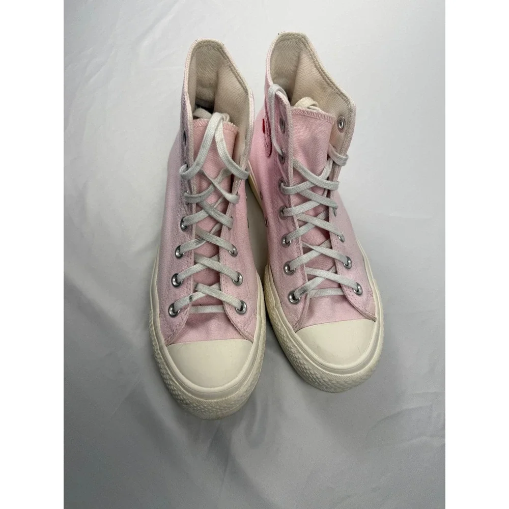 Converse Chuck Taylor All Star Lift Hearts High Top Pink Canvas Sneakers W 7.5